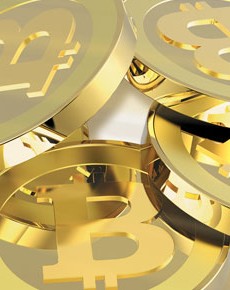 bitcoin image full of gold coins