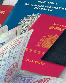 different passport images from various countries shown as an example