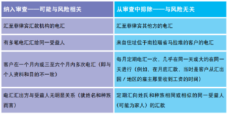 表2：案例分析2 和需要进一步审查的情况