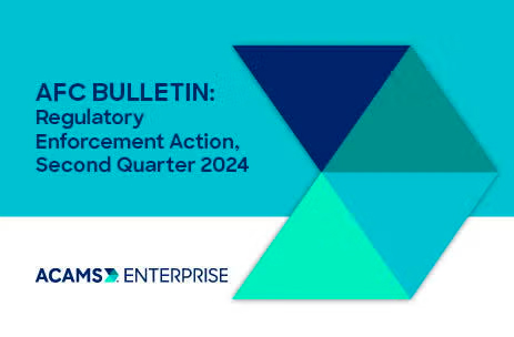 AFC Bulletin - Regulatory Enforcement Action, Second Quarter 2024 Thumbnail